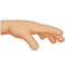 Palm Down Hand- Medium-Light Skin Tone emoji on Apple